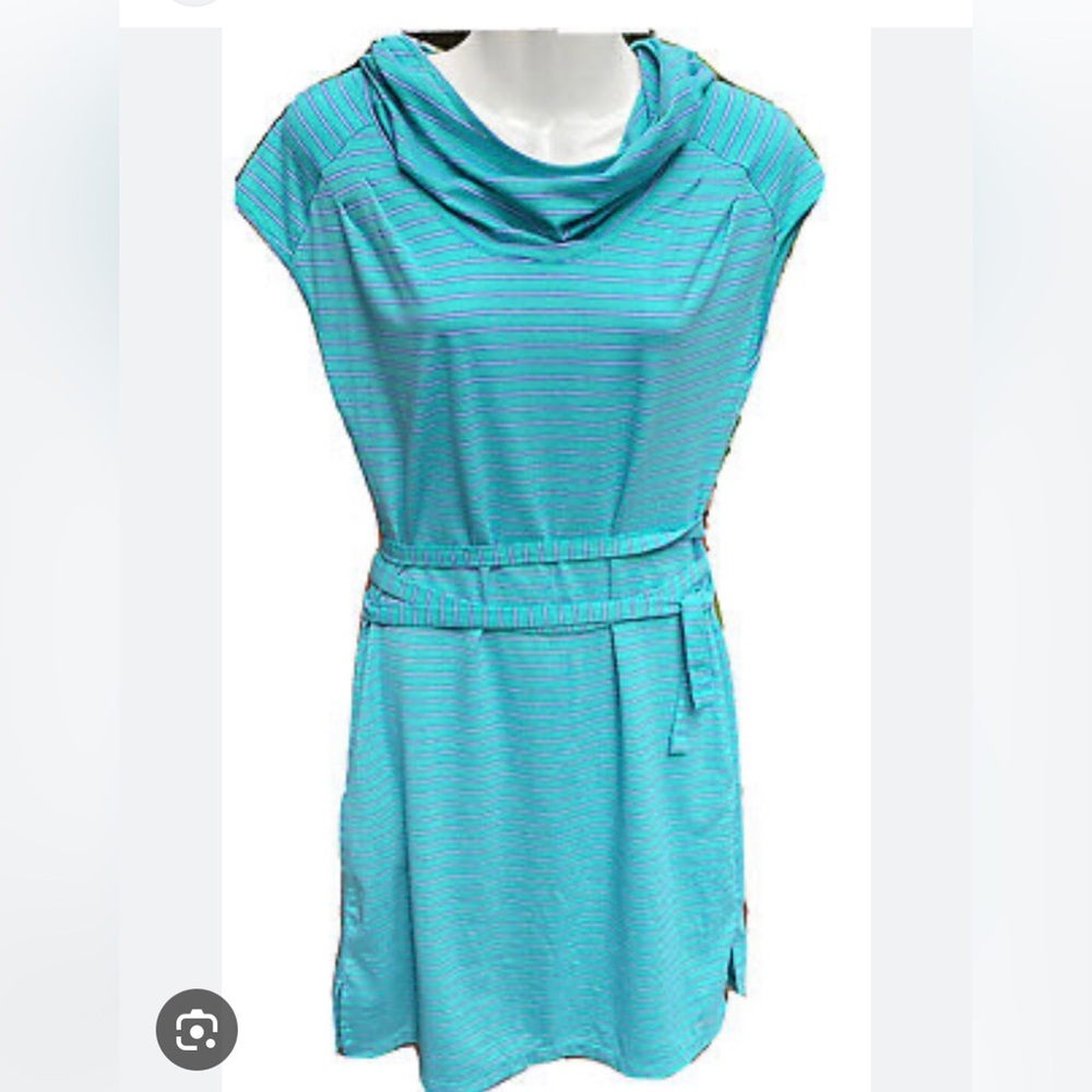 Omniwick Columbia hooded cowl neck dress